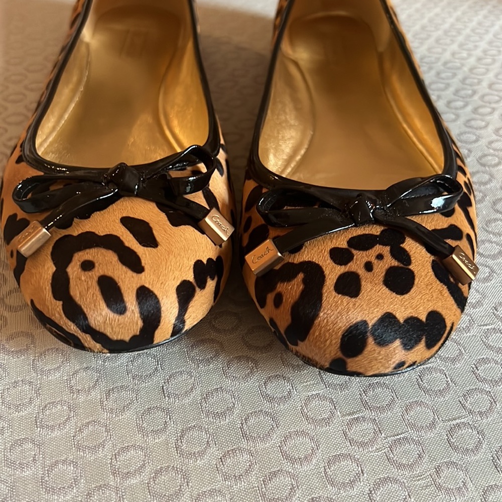 COACH Adorable Ocelot Print Haircalf Ballet Flats - Picture 5 of 12